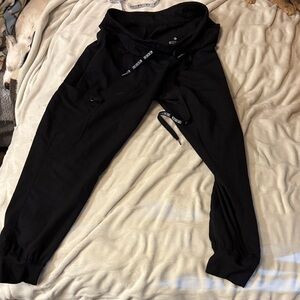 Med Couture Black Track Pants scrub